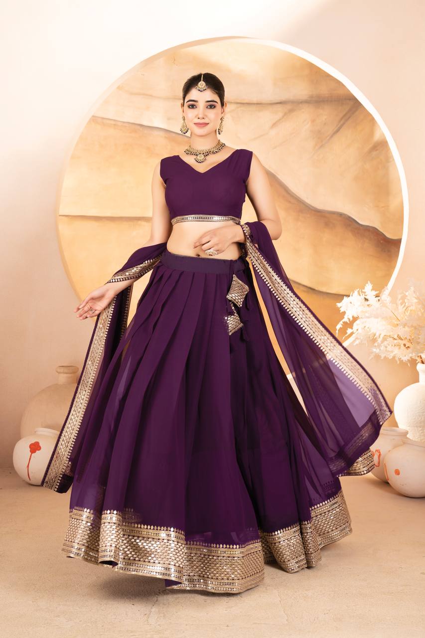 Black Colored Traditional Lehenga Choli