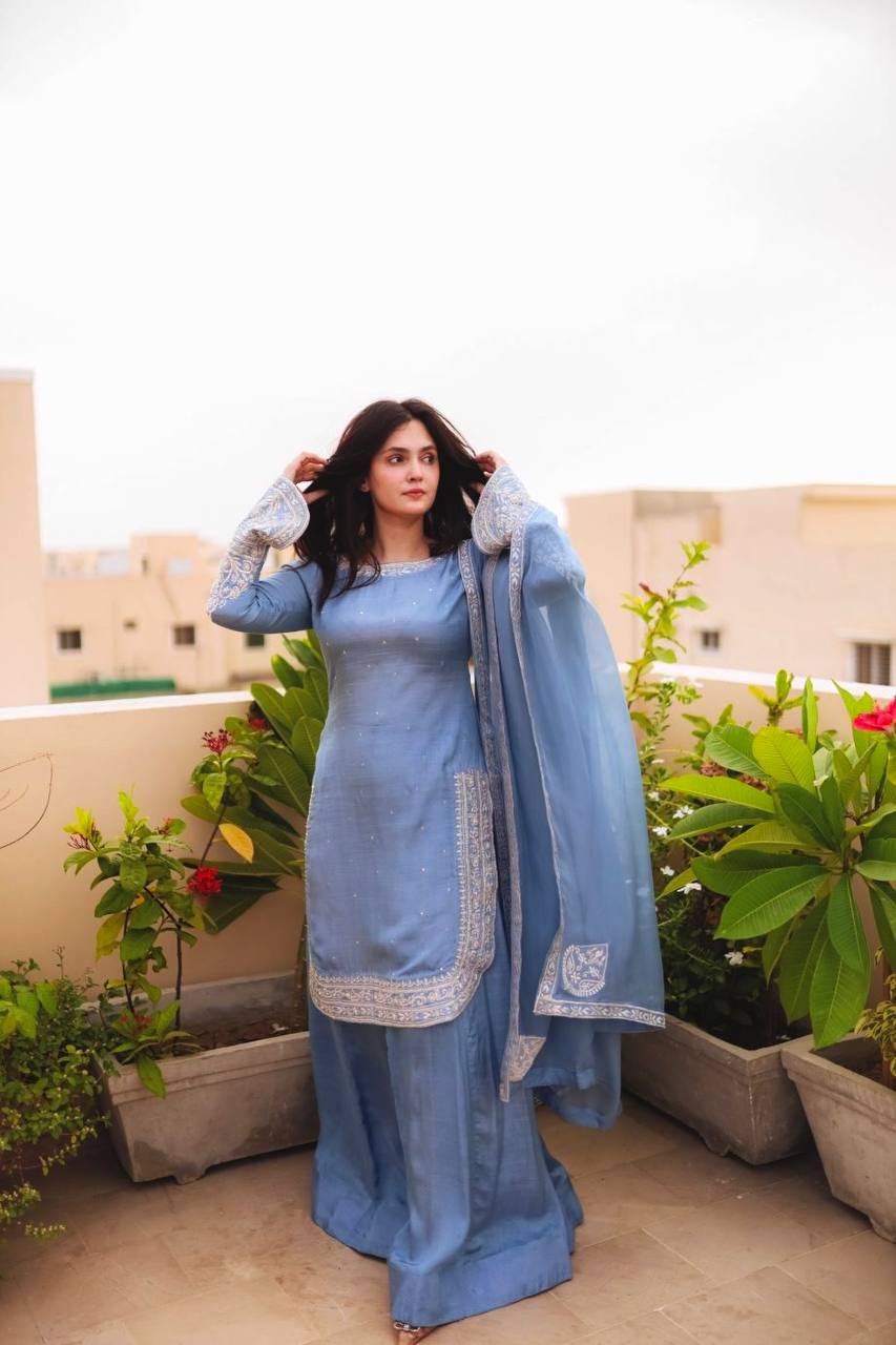 Shahi Nazakat Motif Embroidered Elegance Sharara Set