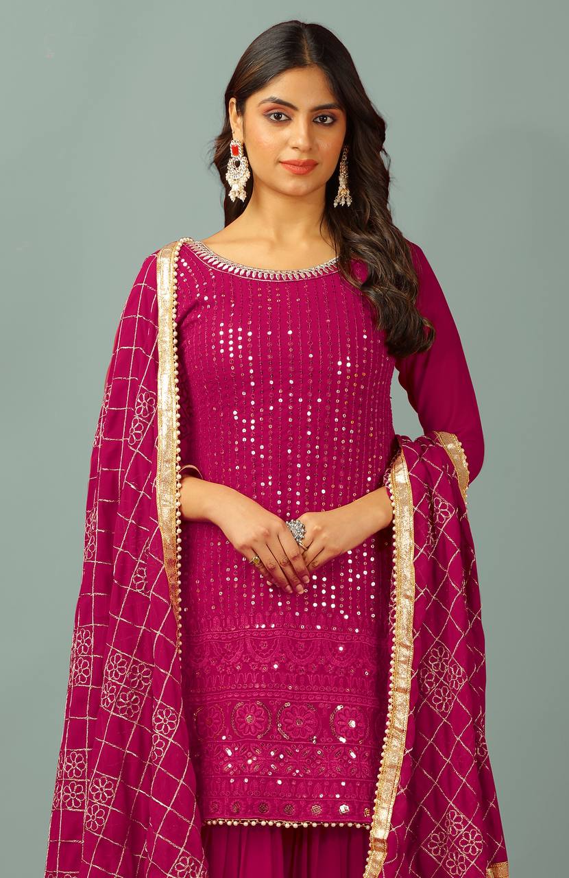 Golden Glam A Fusion of Tradition Sharara Set