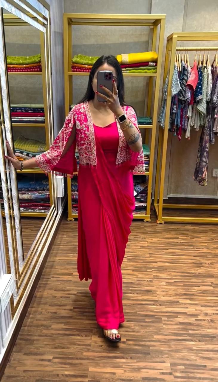 Regal Layers Saree with Jacket Collection