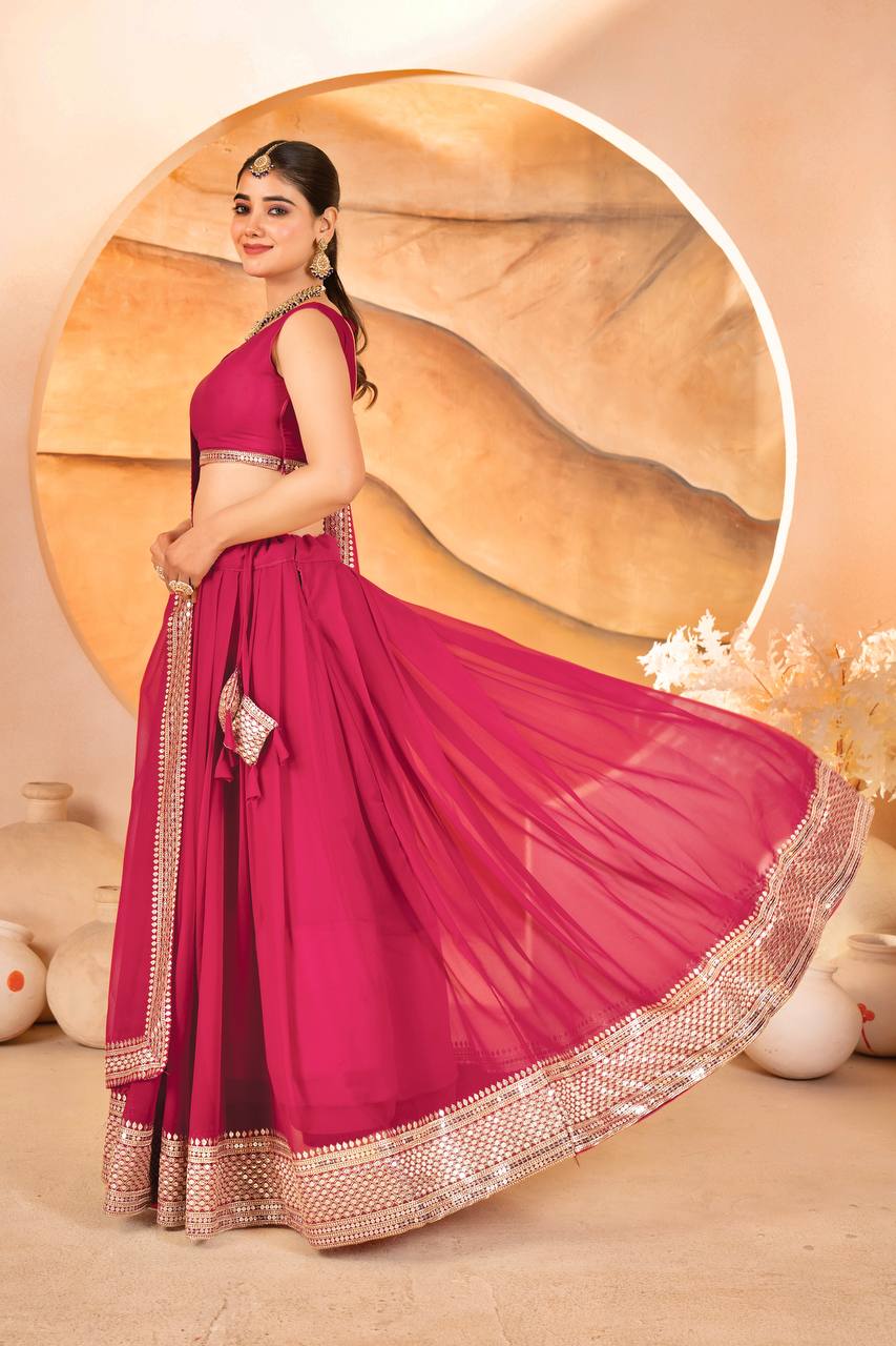 Black Colored Traditional Lehenga Choli