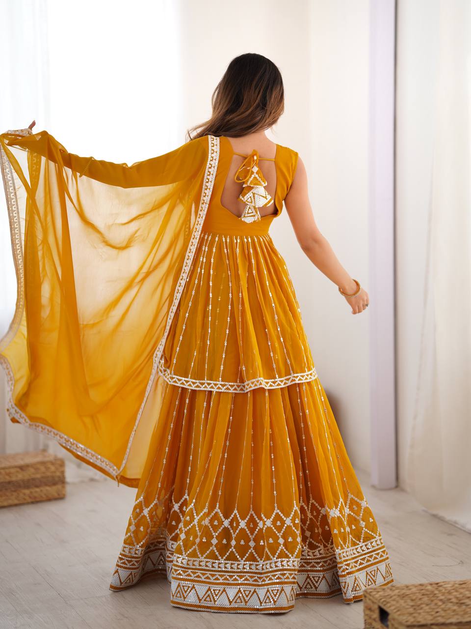 Urban Royalty Faux Georgette Sharara Suit