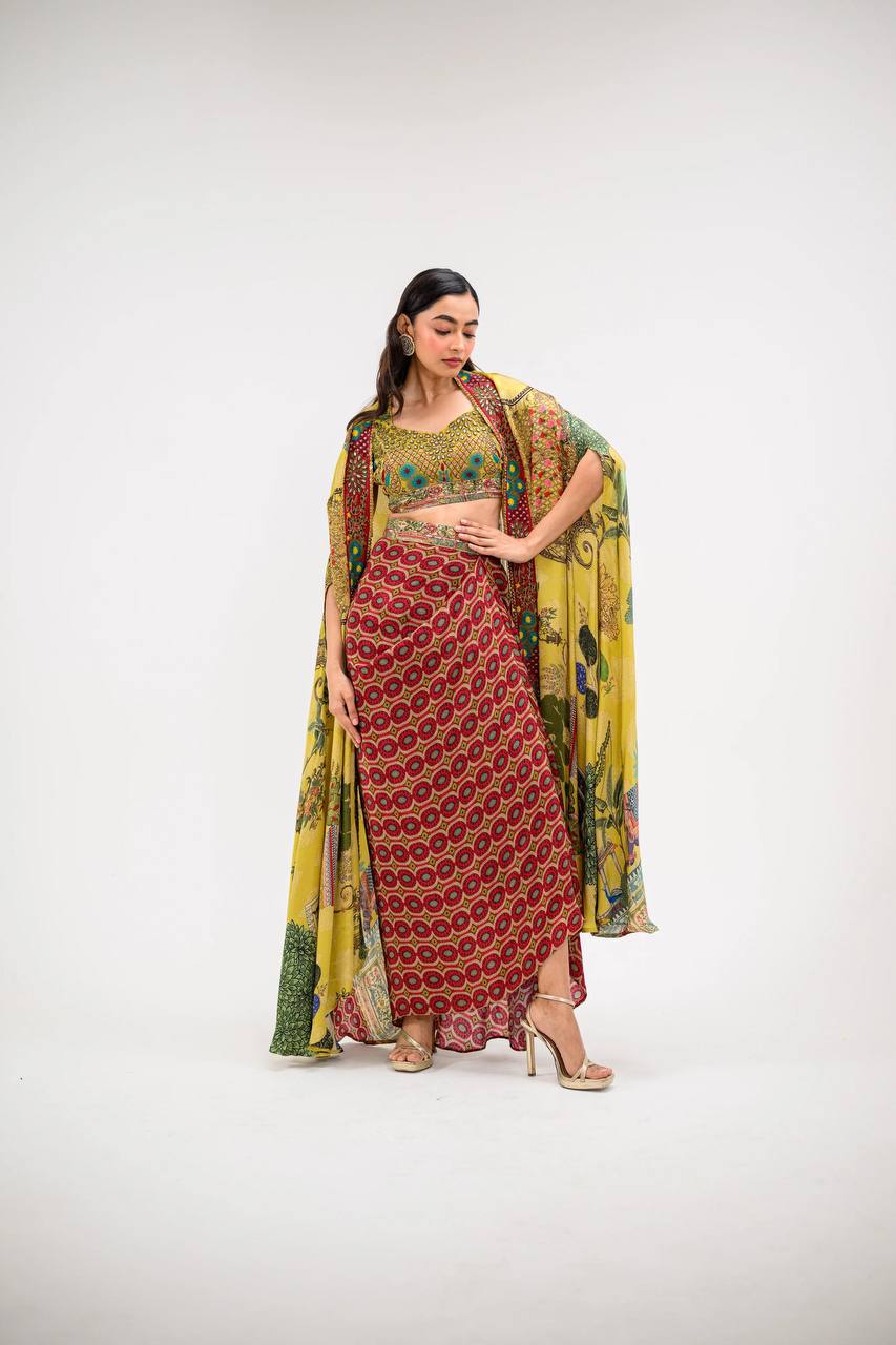 Festive Dhoti Kurta with Chic Shrug A Statement Ethnic Look