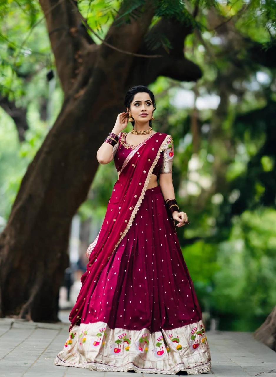 The Red Affair of Traditions Kalamkari Lehenga Choli
