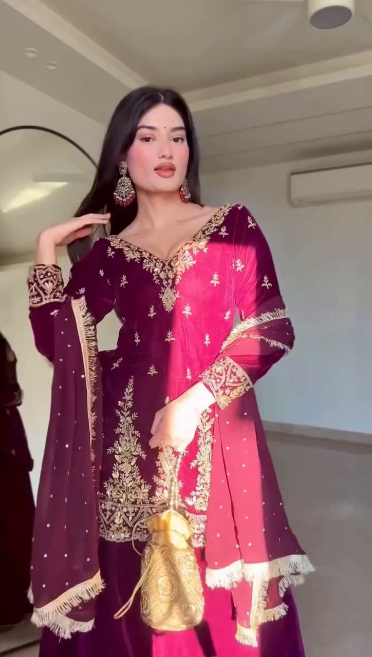 Heavenly Aura Kurta Palazzo Set