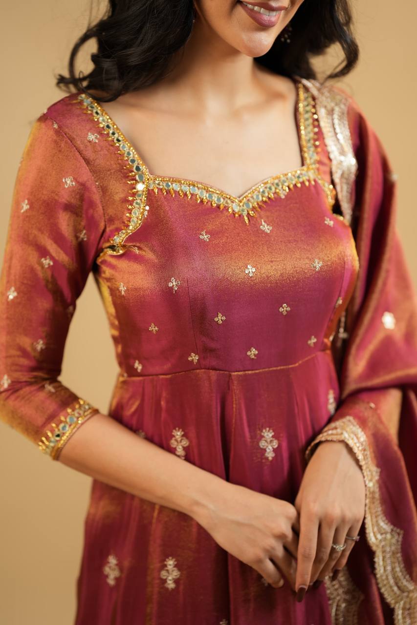 Meher Designer Embroidered Anarkali Set