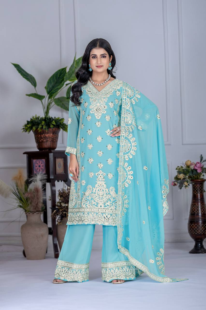 Zehra Festive Embroidery Designer Party Wear Suit