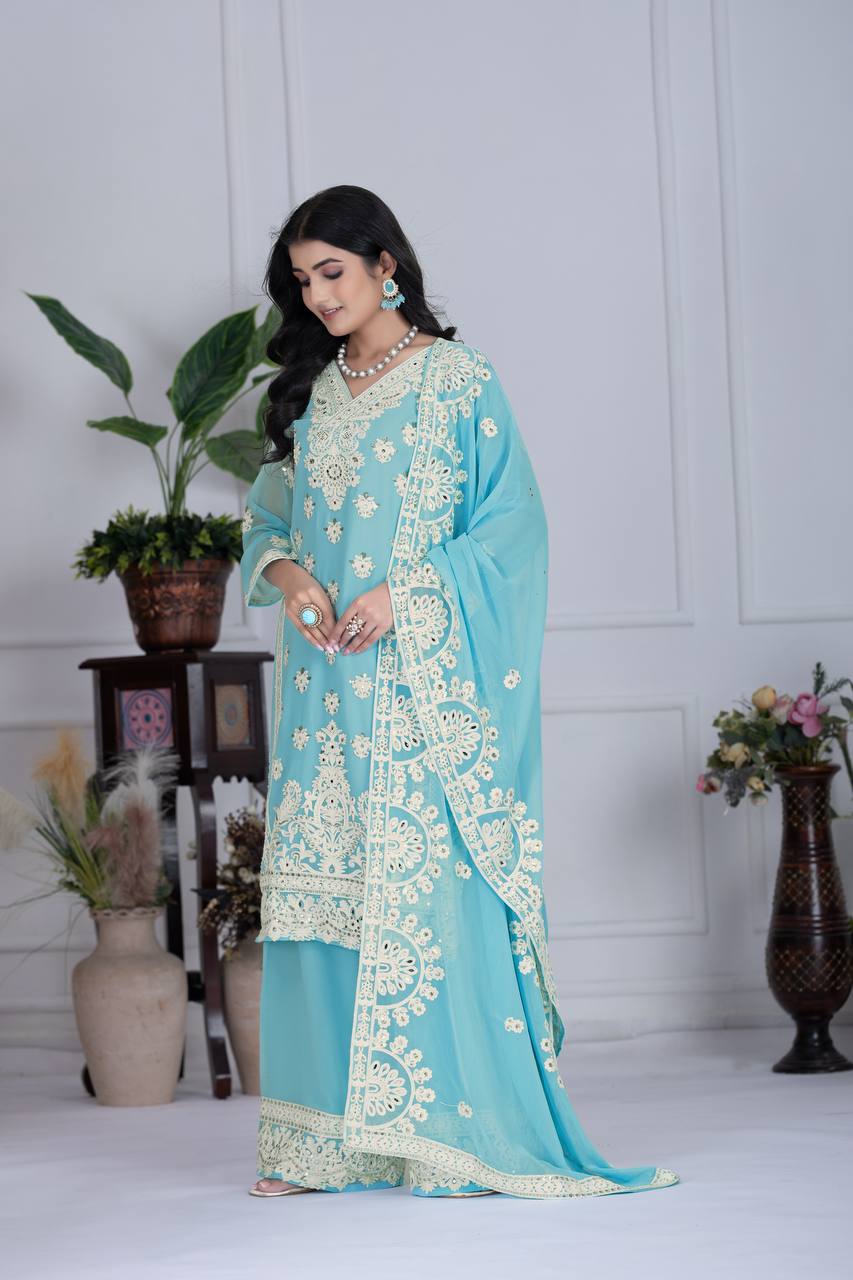Zehra Festive Embroidery Designer Party Wear Suit