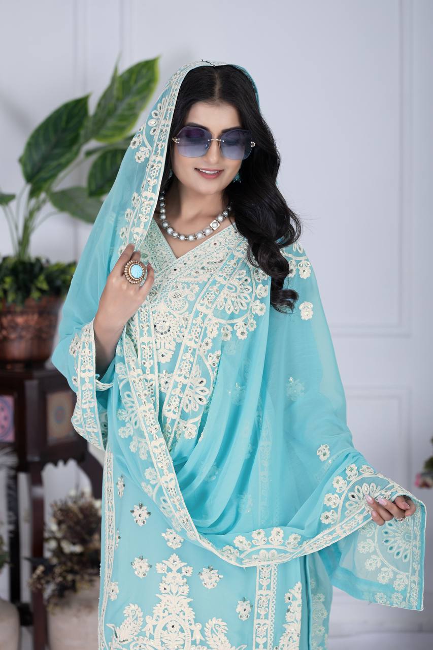 Zehra Festive Embroidery Designer Party Wear Suit