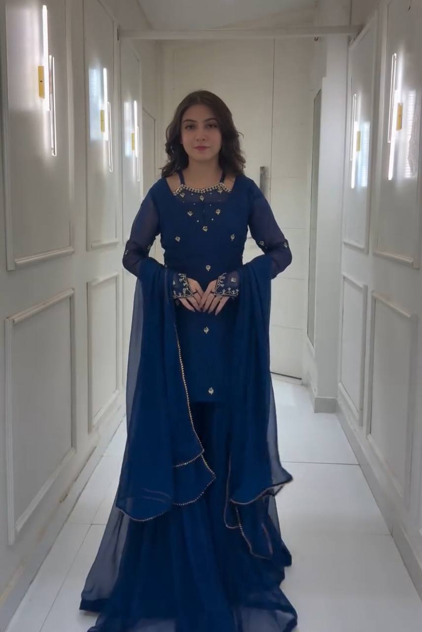 Modern Elegance Party Wear Plazzo Suit Set