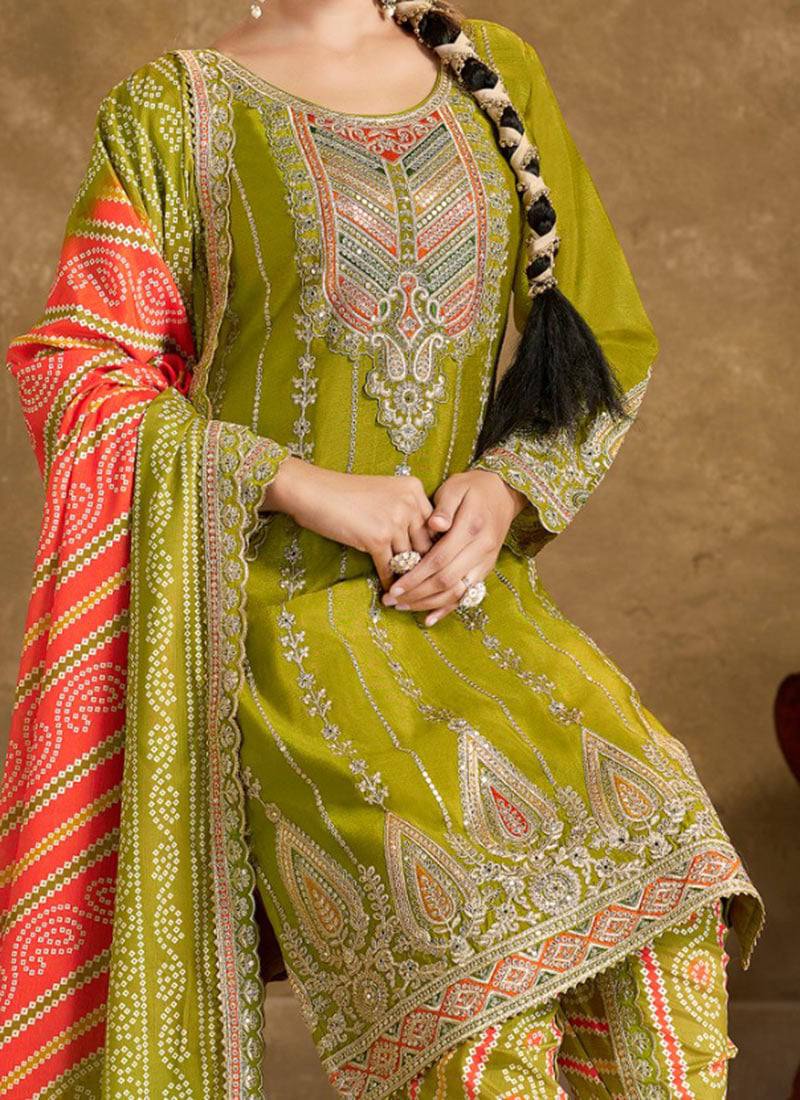 Boond & Bandhani Traditional Print Dhoti Kurta Set