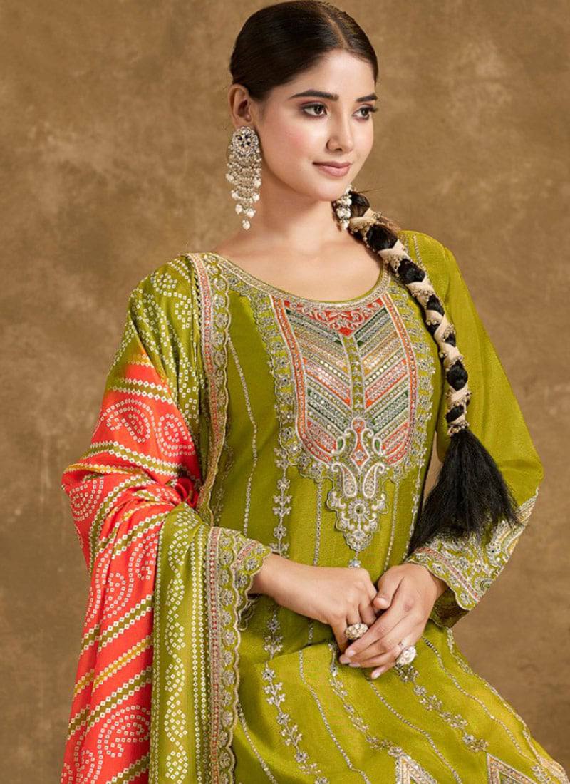 Boond & Bandhani Traditional Print Dhoti Kurta Set