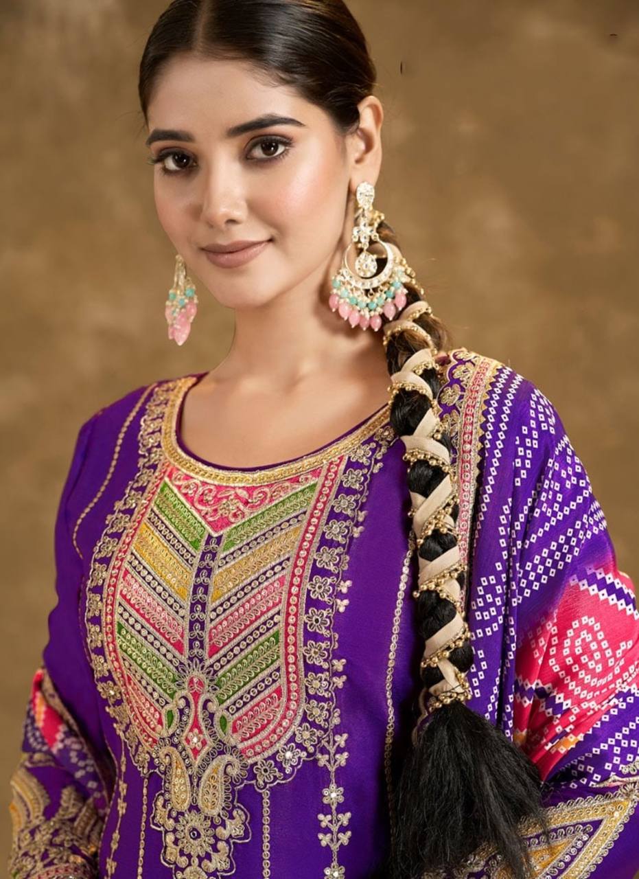 Boond & Bandhani Traditional Print Dhoti Kurta Set