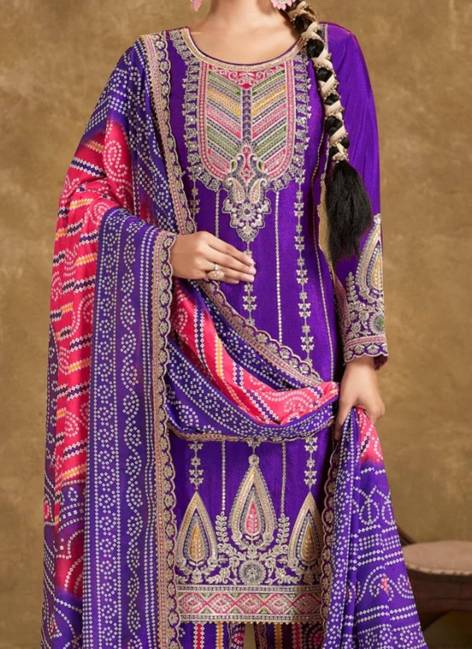 Boond & Bandhani Traditional Print Dhoti Kurta Set