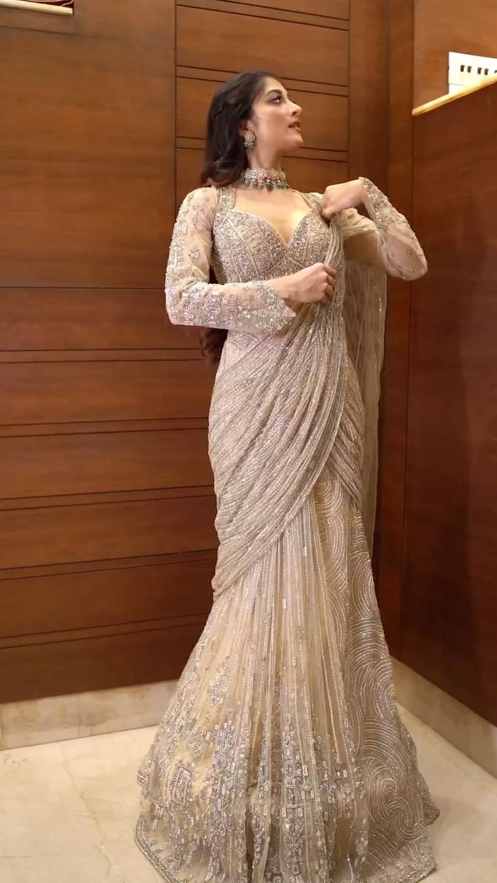 Glimmering Muse Designer Ready To Wear Lahenga Saree