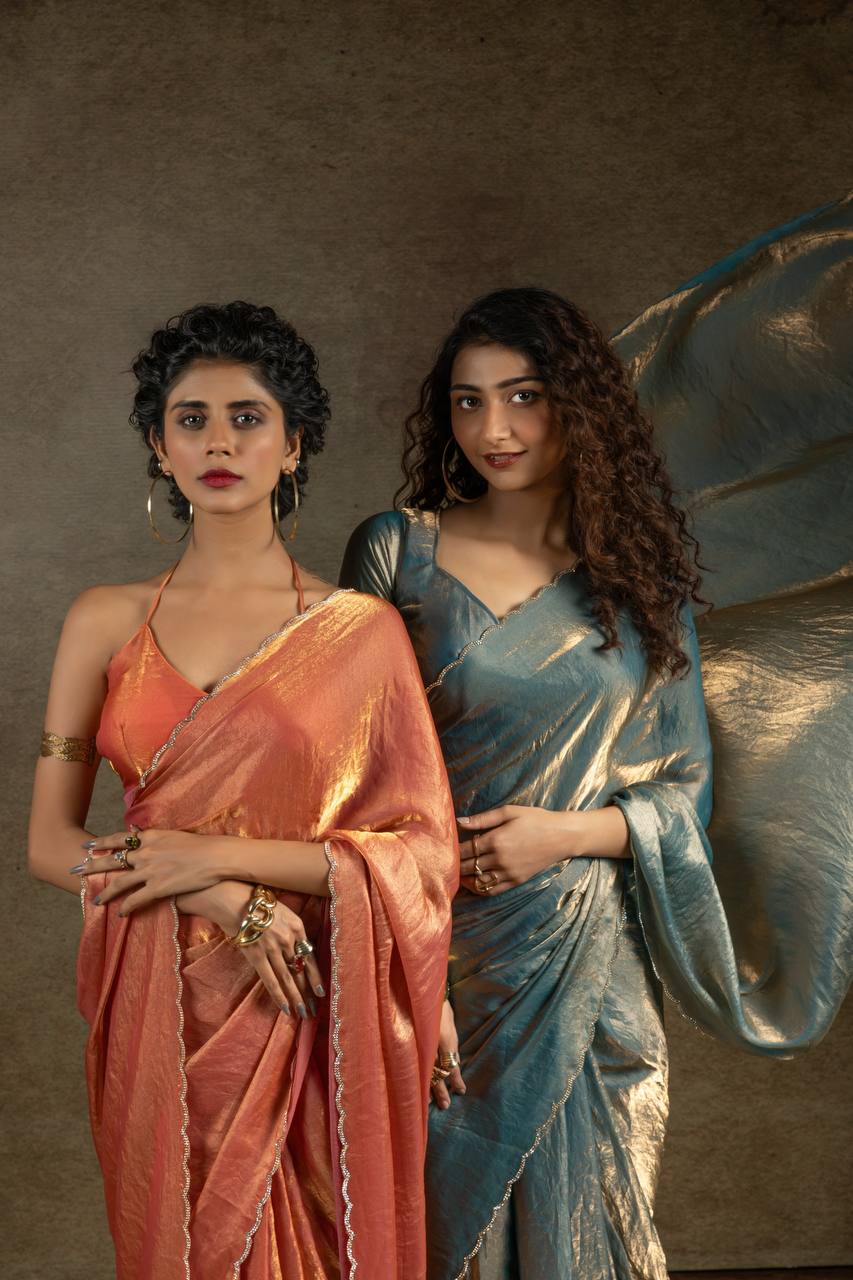 Sculpted in Shine Jarkhan Diamond Designer Saree