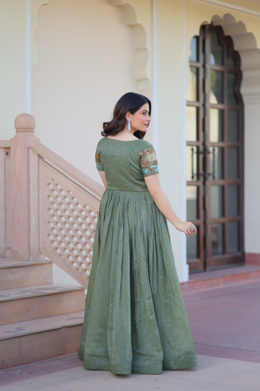 Ruhani ZariFlare Designer Readymade Koti-Gown