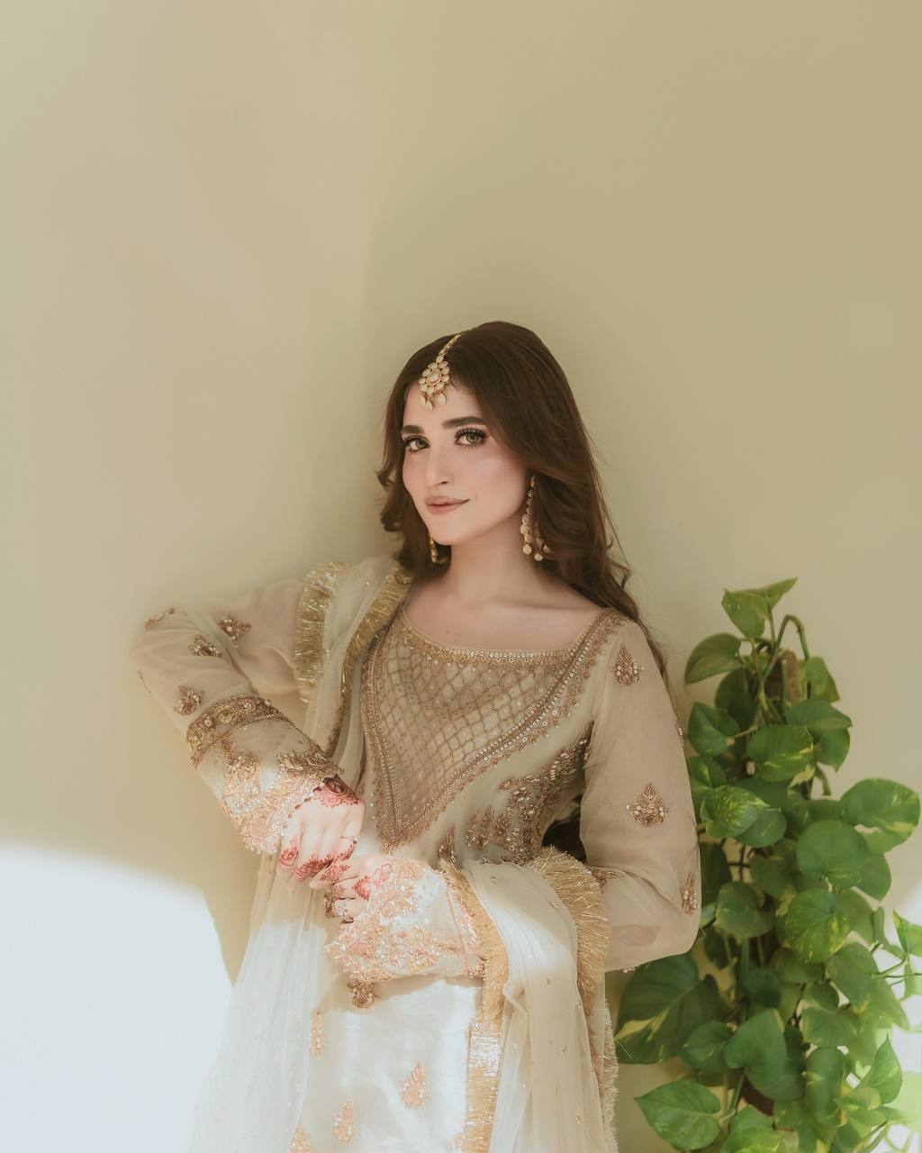 Celestial Glow Elegant Embroidered Sharara Set