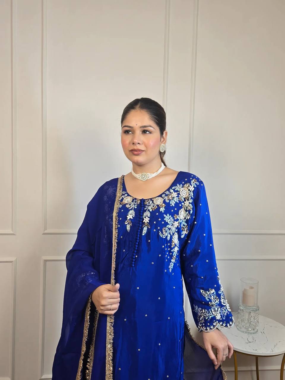 Ocean Glow Radiance Blue Salwar Suit