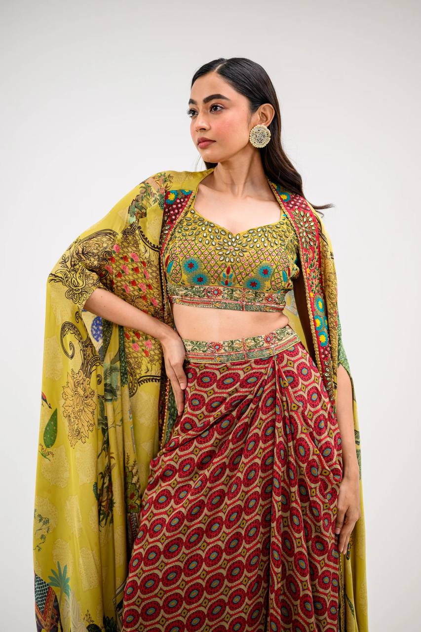 Festive Dhoti Kurta with Chic Shrug A Statement Ethnic Look