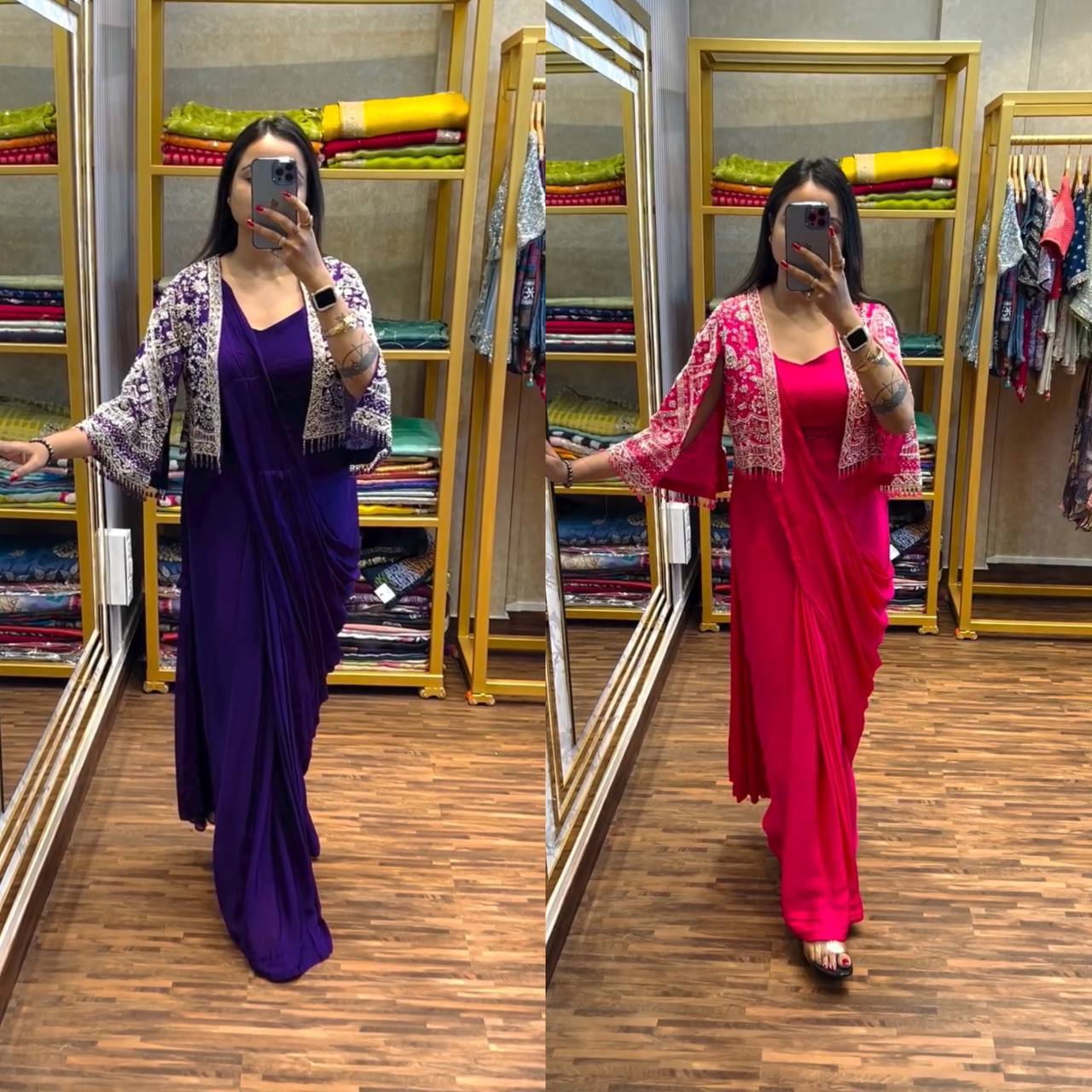 Regal Layers Saree with Jacket Collection