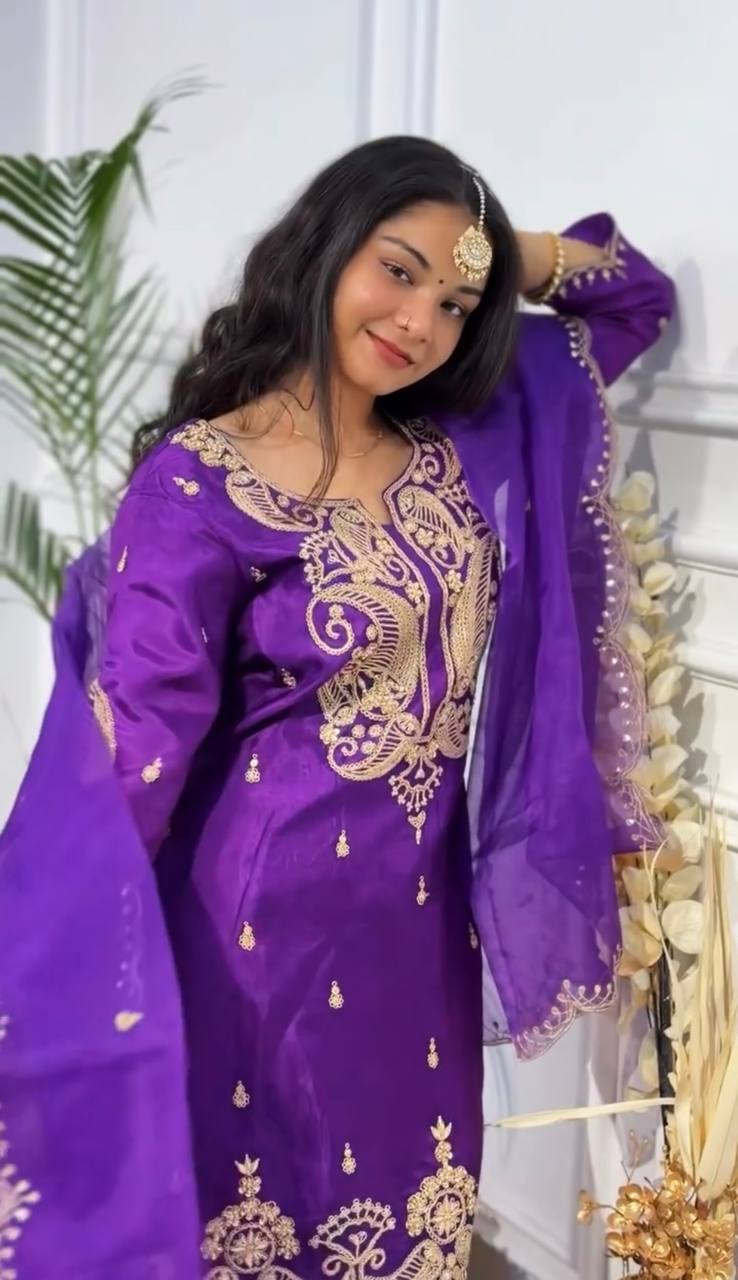 Bloom in Grace Floral Fantasy Sharara Suit for Special Occasions