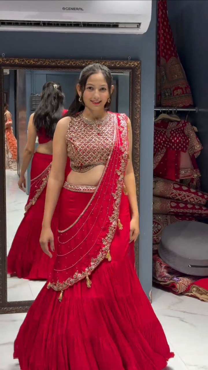 Twirl & Drape The Regal Wedding Glamour Lehenga Saree