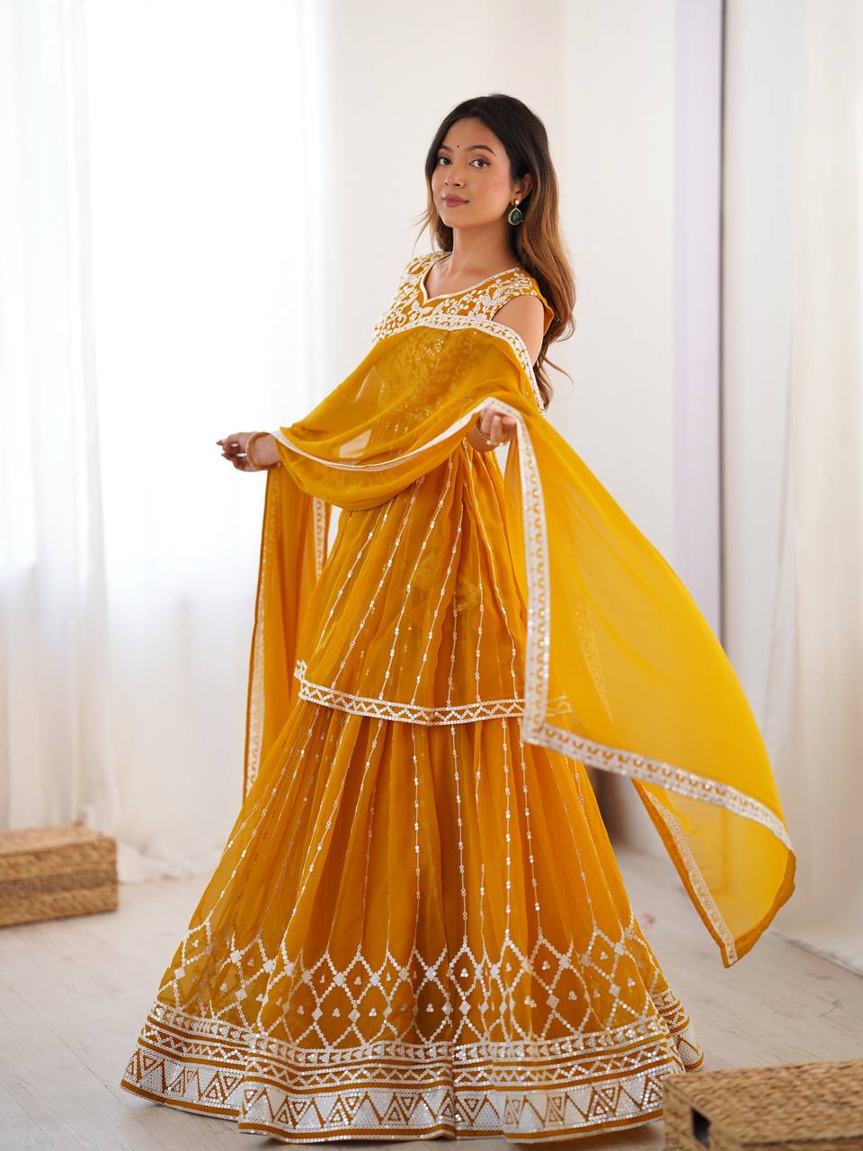 Urban Royalty Faux Georgette Sharara Suit