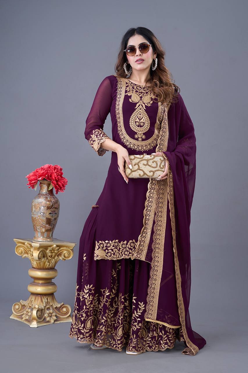Roshan Raunak Partywear Sharara Suit