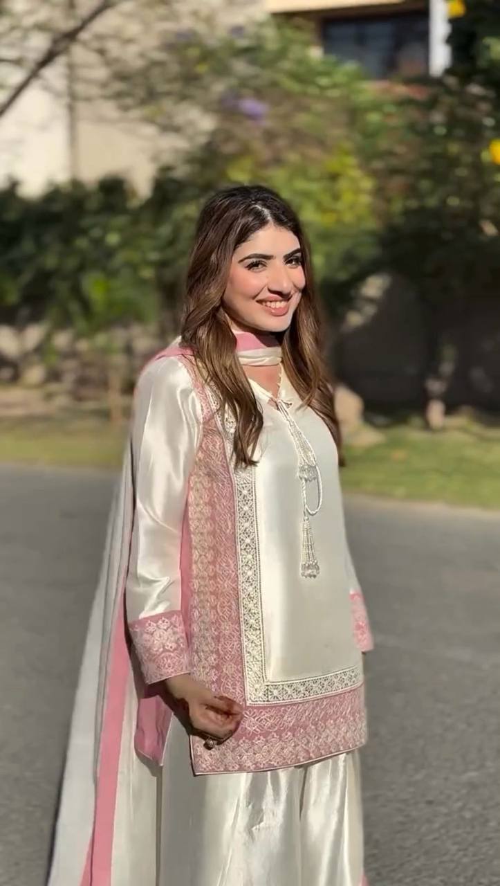 Twirl Tales: Modern Sharara Set in Pastel Perfection
