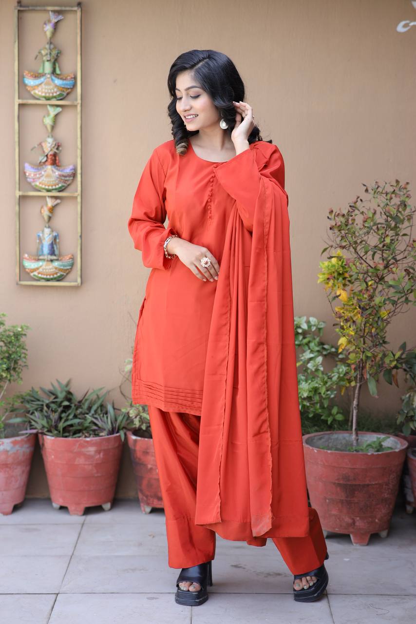 Royal Elegance The Exclusive Kurti & Farsi Salwar Set