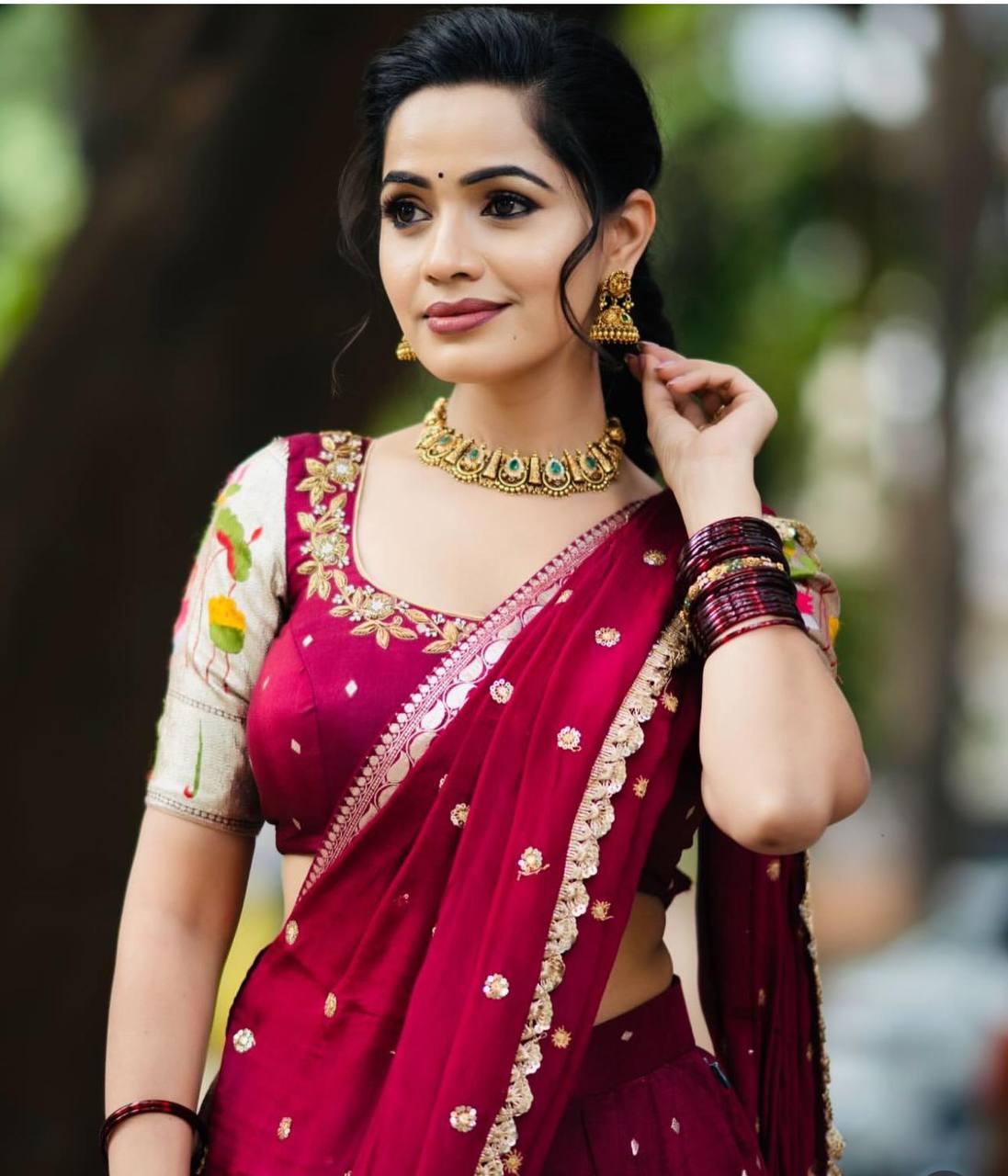 The Red Affair of Traditions Kalamkari Lehenga Choli
