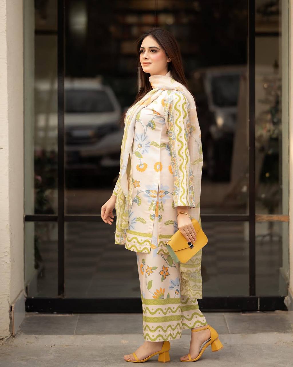 Elysian Bloom Premium Designer Crepe Co-ord Set