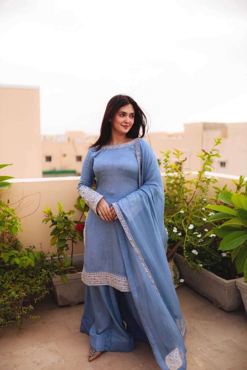 Shahi Nazakat Motif Embroidered Elegance Sharara Set
