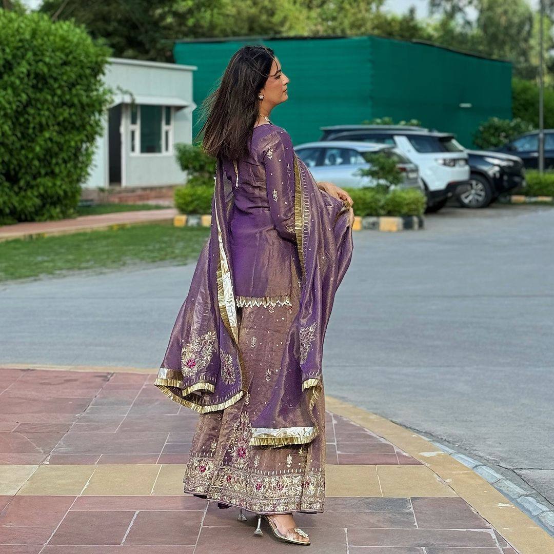 Starlit Glow Shimmering Sharara Sets Designed for Unforgettable Evenings