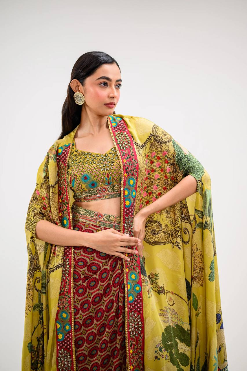Festive Dhoti Kurta with Chic Shrug A Statement Ethnic Look