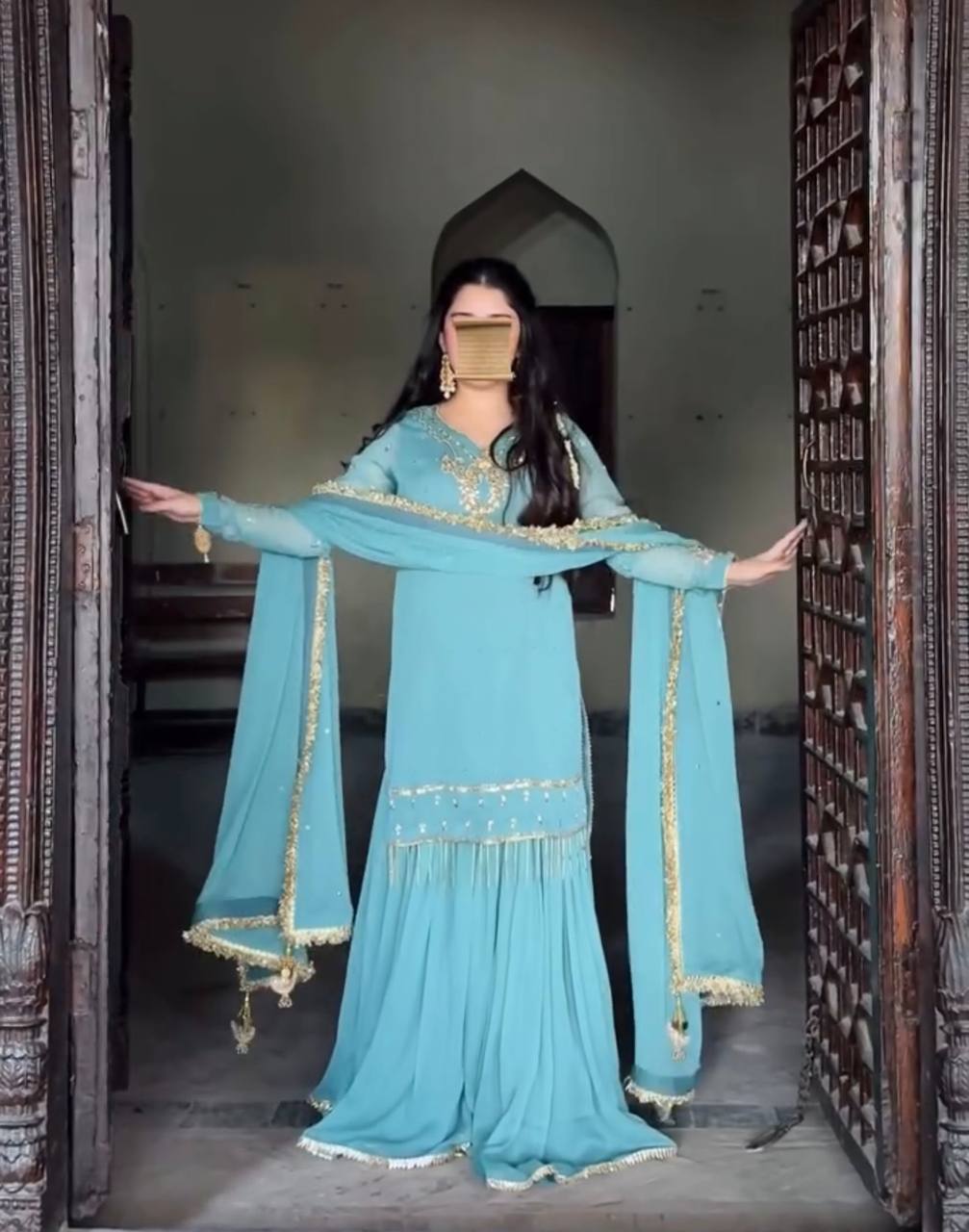 Jaipuri Riwaaz Party Wear Georgette Designer Sharara