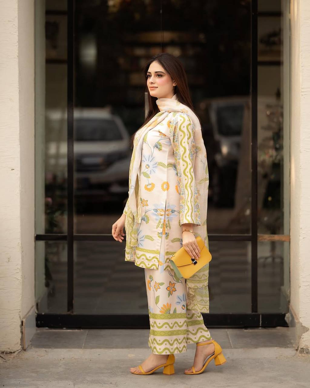 Elysian Bloom Premium Designer Crepe Co-ord Set