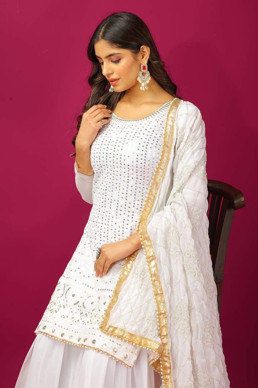 Golden Glam A Fusion of Tradition Sharara Set