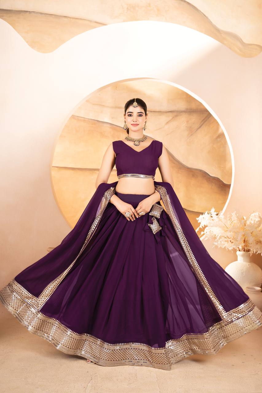 Black Colored Traditional Lehenga Choli