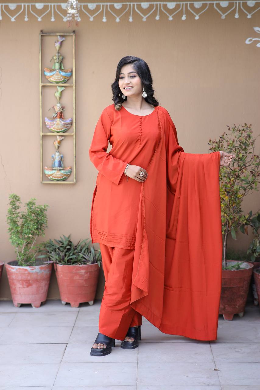 Royal Elegance The Exclusive Kurti & Farsi Salwar Set
