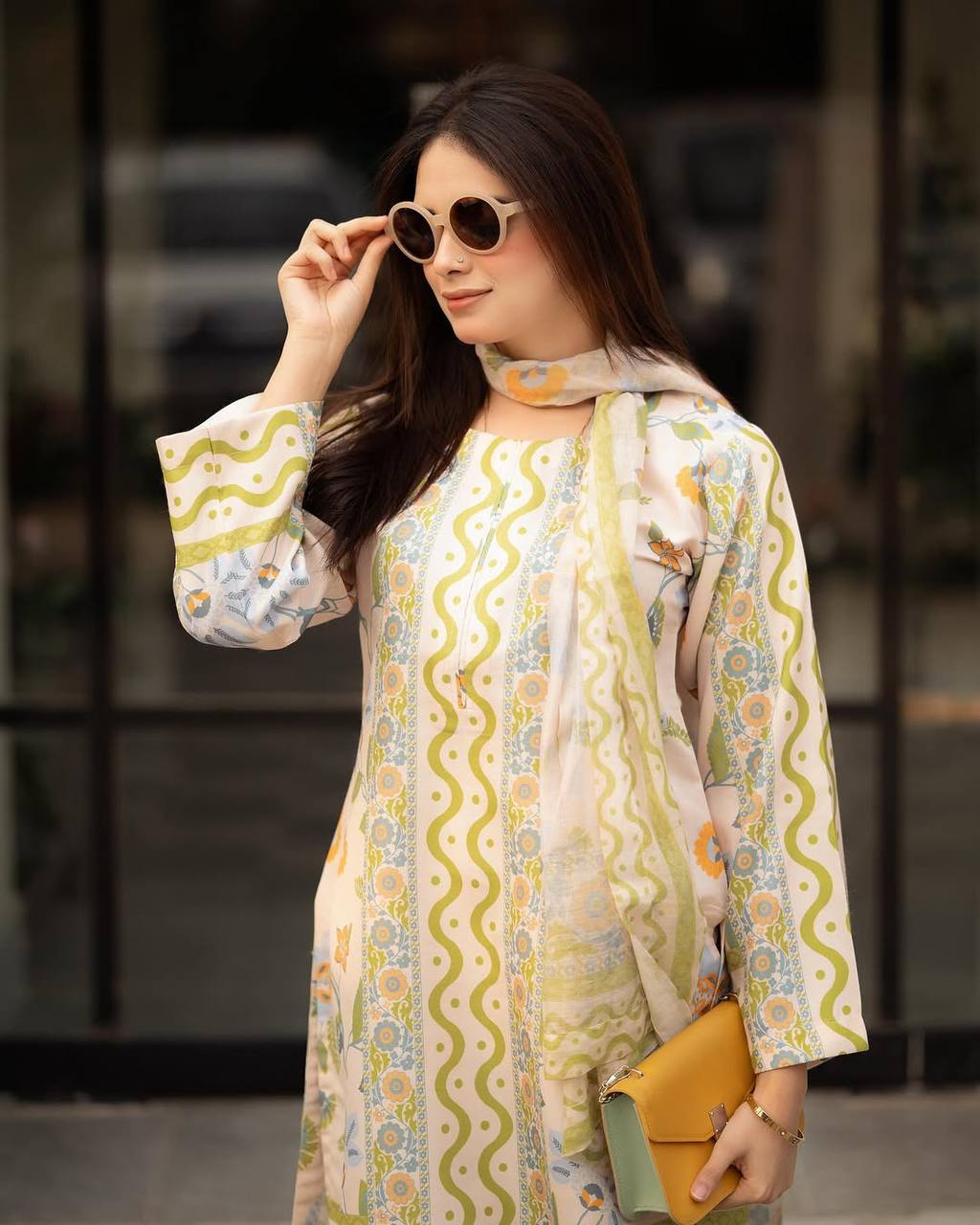 Elysian Bloom Premium Designer Crepe Co-ord Set