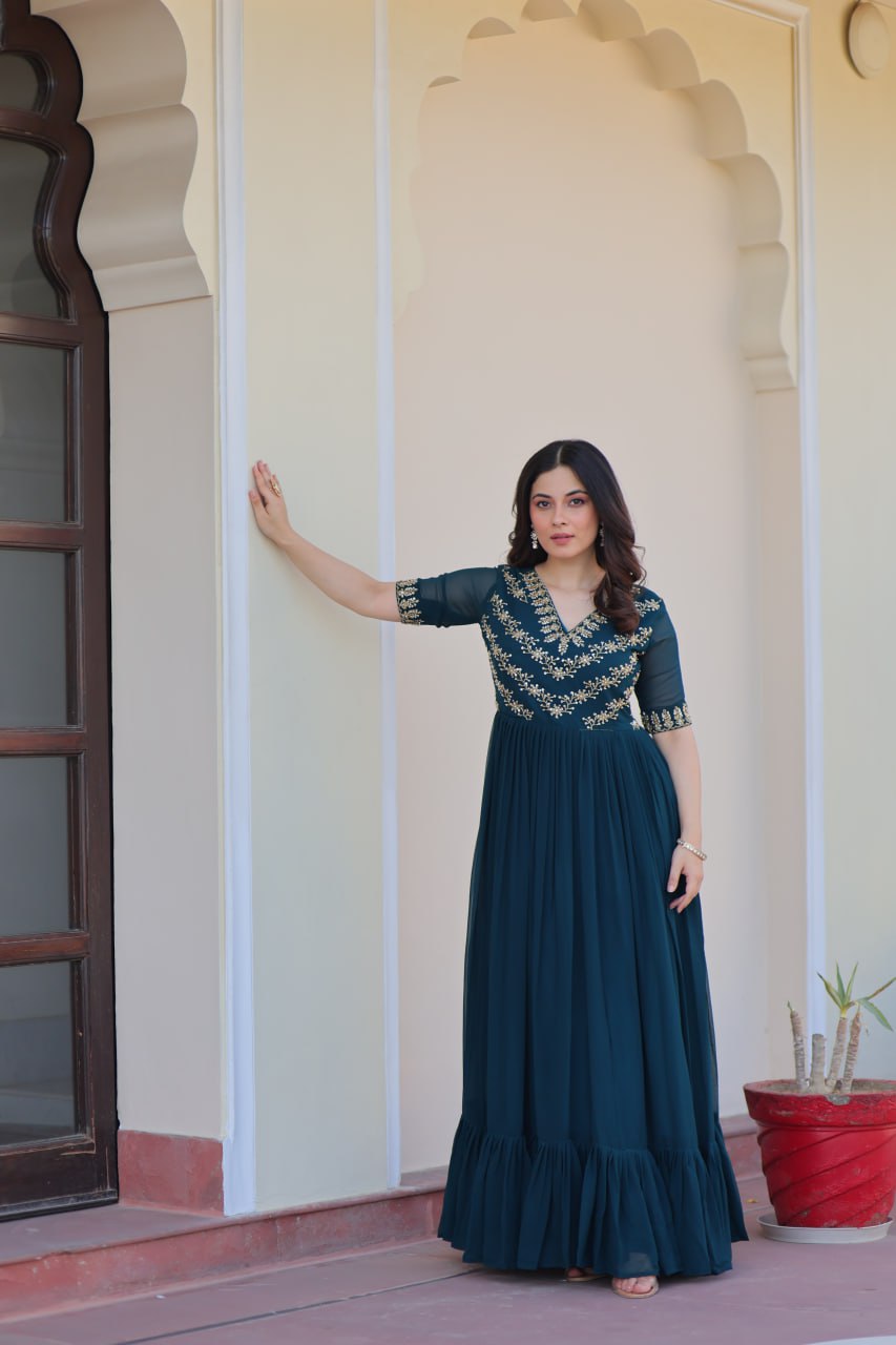Tanvi Elegant Bloom Anarkali Dress