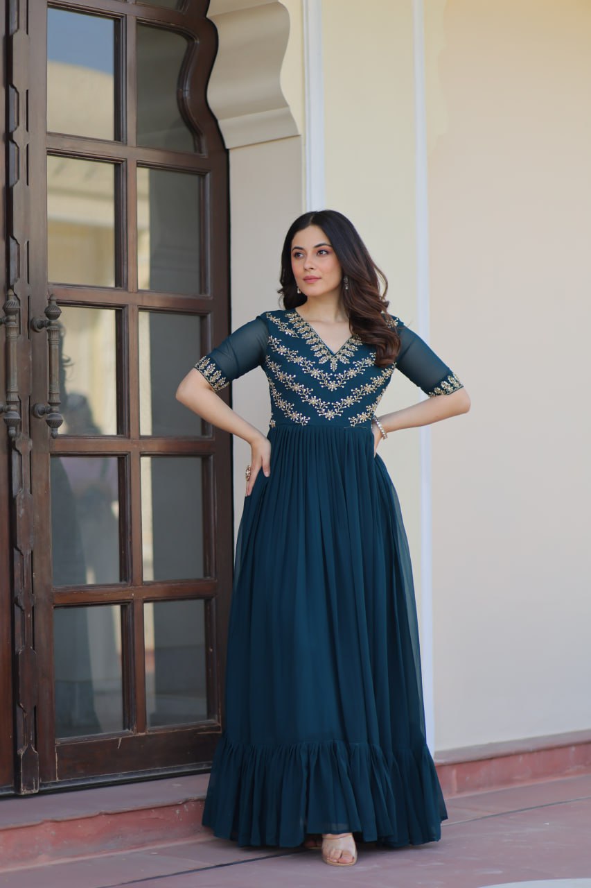 Tanvi Elegant Bloom Anarkali Dress