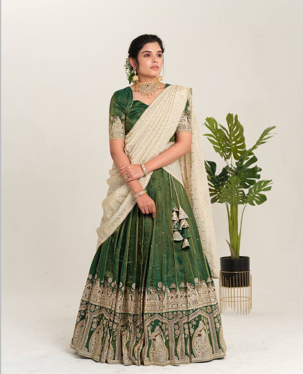 Devanshi Sent Crap Kalamkari Lehenga Choli