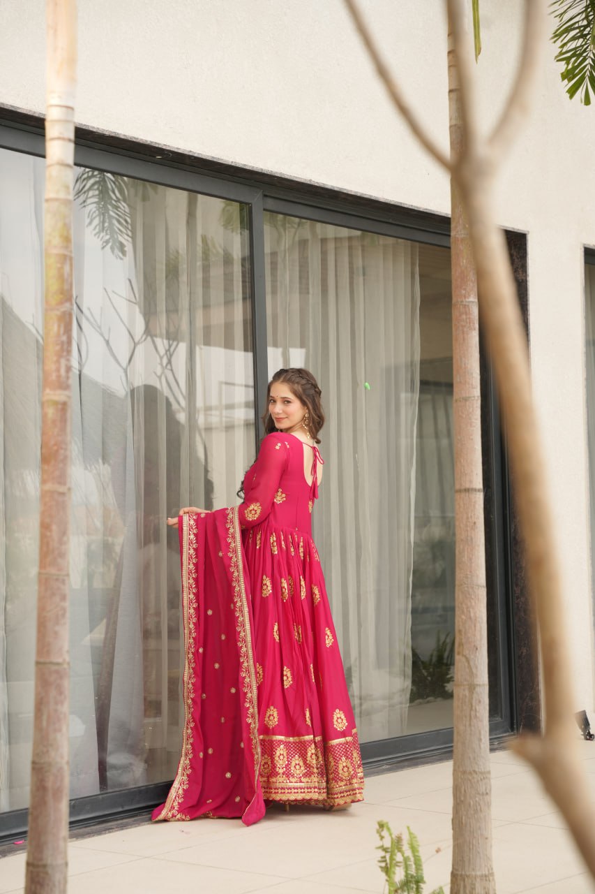 Ruhi Star Georgette Premium Designer Readymade Gown