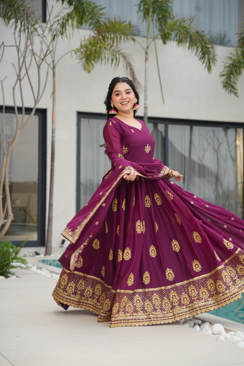 Ruhi Star Georgette Premium Designer Readymade Gown