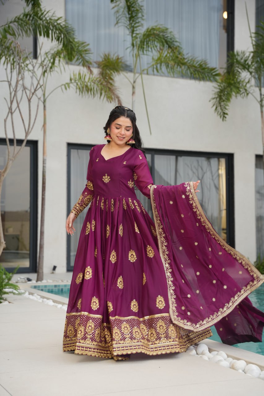Ruhi Star Georgette Premium Designer Readymade Gown