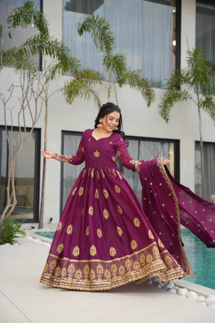 Ruhi Star Georgette Premium Designer Readymade Gown
