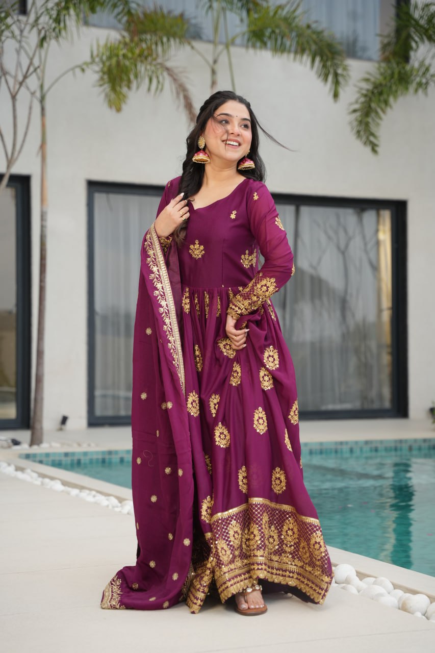 Ruhi Star Georgette Premium Designer Readymade Gown